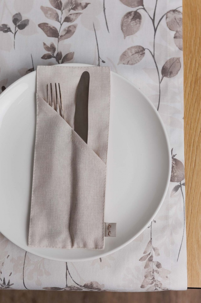 Чехол для приборов La Nuit Шанталь 10x24 см бежевый