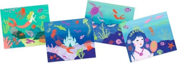 Набор для творчества Djeco Художественные патчи с блестками Океан DJ09466