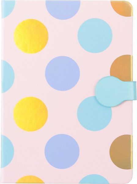 Блокнот в крупный горошек с застежкой