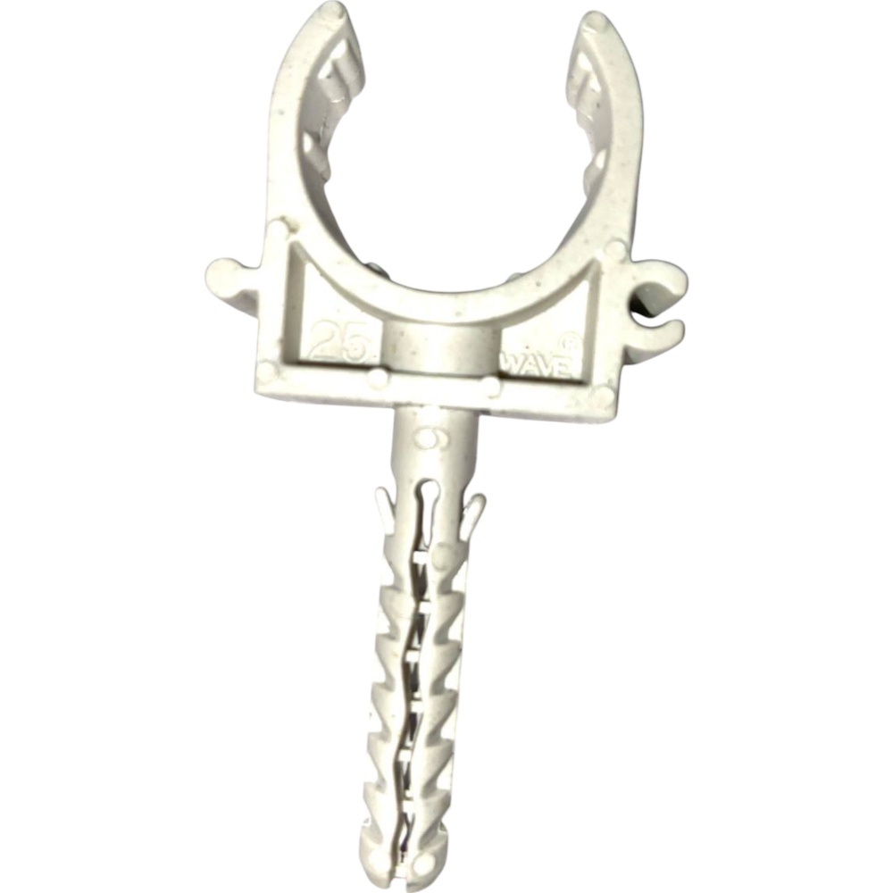 Клипса для круглого кабеля UP! (Underprice) D 25 мм с ударным шурупом 25 шт. серый