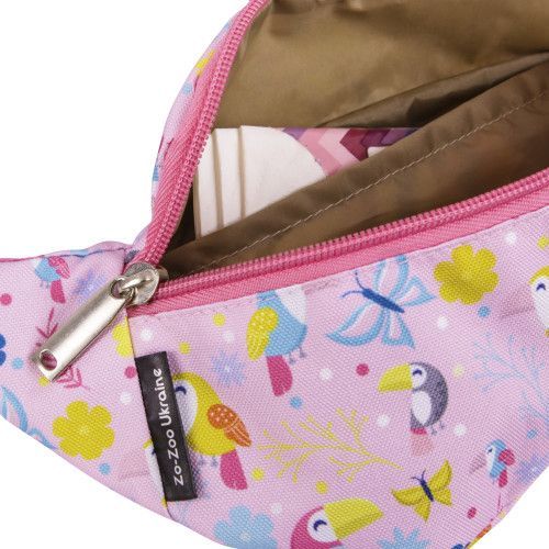 Сумка-бананка Тукани рожева Zo-Zoo