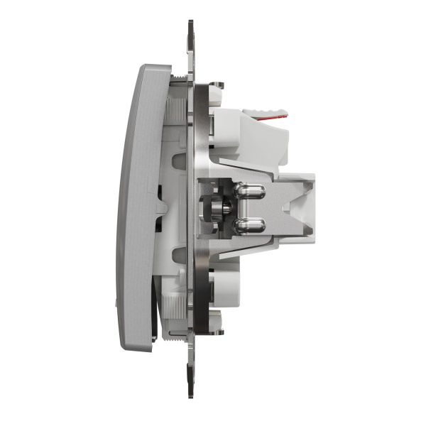 Вимикач одноклавішний Schneider Electric Sedna Design з підсвіткою 10 А 250В алюміній SDD113101L