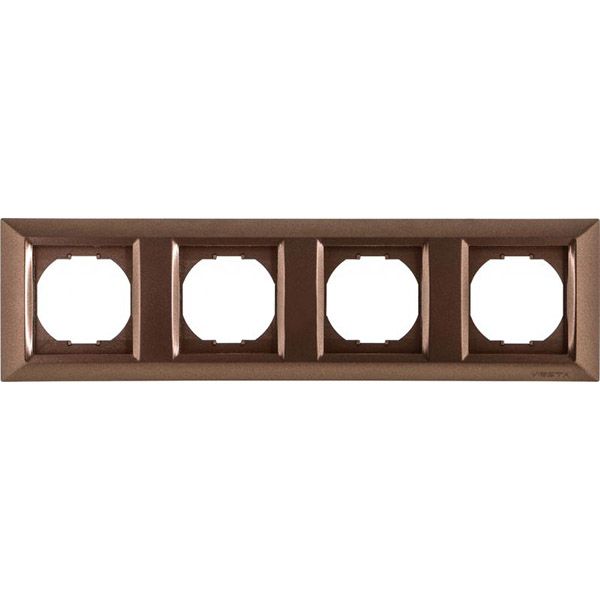 Рамка четырехместная UP! (Underprice) Vesta горизонтальная бронзовый