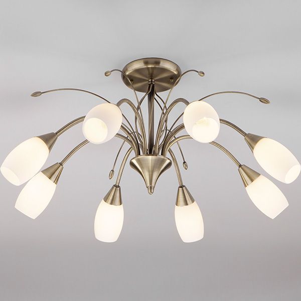 Люстра стельова Strotskis Ginevra 22080/9 9x40 Вт E14 антична бронза 