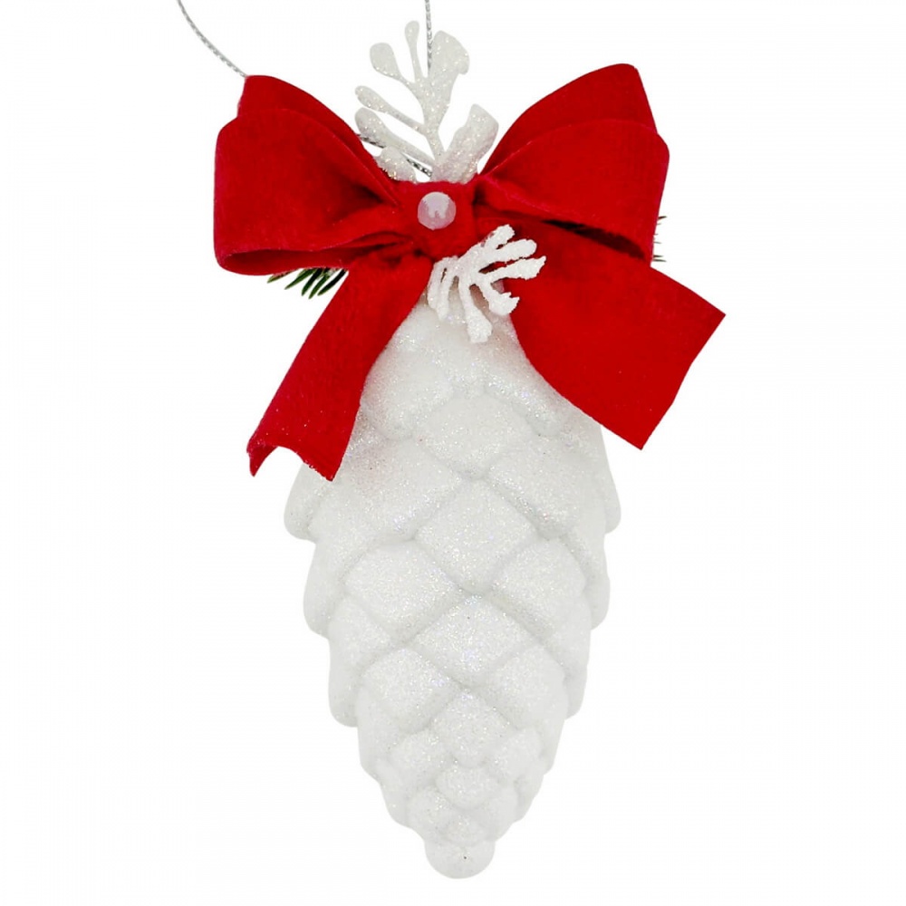 Елочная игрушка MIS LT Шишка декорированная 14 см в ассортименте