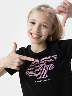 Футболка 4F TSHIRT F1007 4FJSS23TTSHF1007-20S р.164 чорний