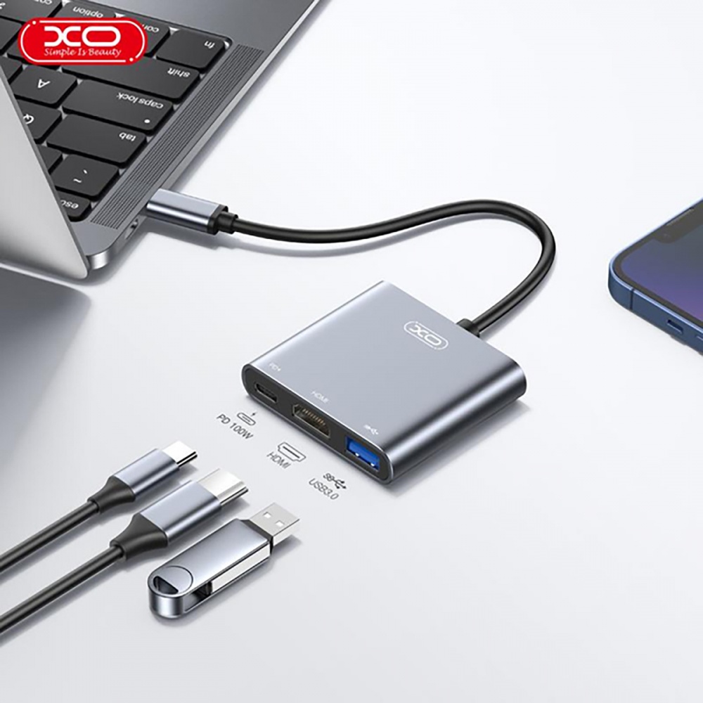 USB-хаб Xo HUB011 3-в-1