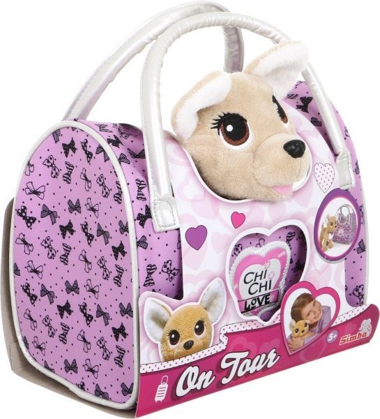 Мягкая игрушка VRG Собачка CCL Чихуахуа Фэшн. Вояж с ошейником и сумочкой 20 см 5893124