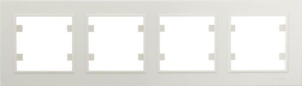 Рамка четырехместная Makel Karea горизонтальная слоновая кость