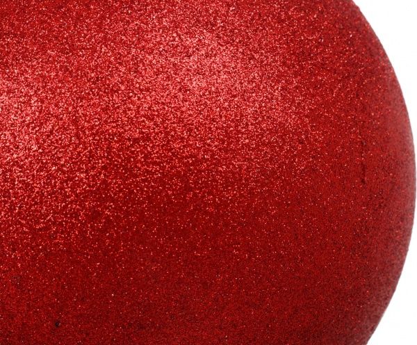 Куля пластикова з присипкою 20 см червоний