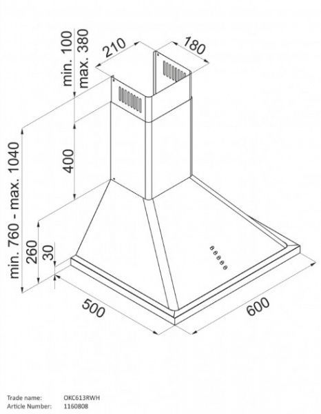 Витяжка Hansa OKC 613 RWH