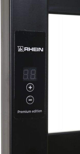 Полотенцесушитель электрический Rhein Grut S8 500х1000 E L Jet Black RAL9005 376W
