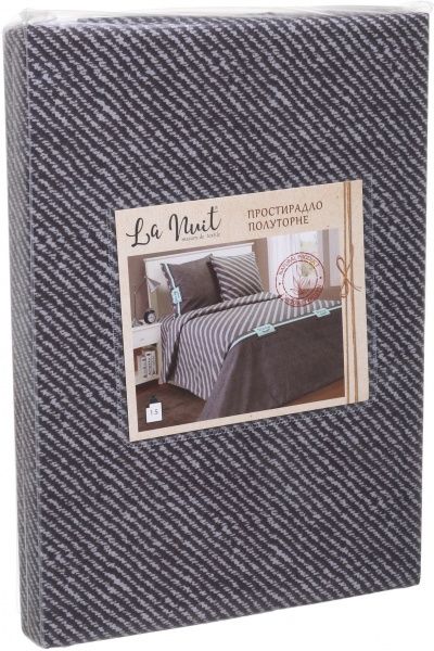 Простирадло Сліп 160x220 см темно-сірий La Nuit 