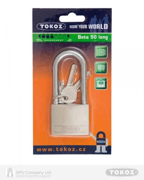 Замок навісний TOKOZ BETA 50 3TK1 M Long бежевий