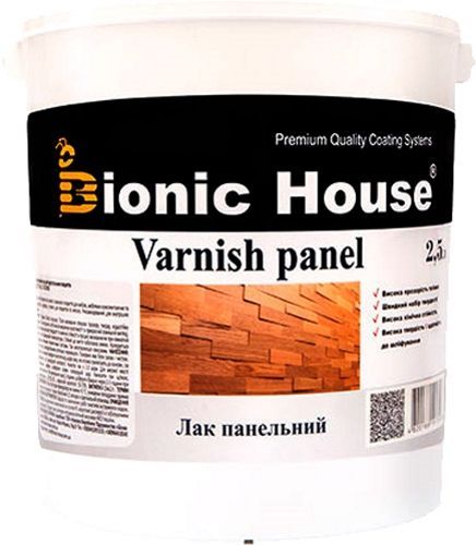 Лак панельный Bionic House глянец бесцветный 2,5 л