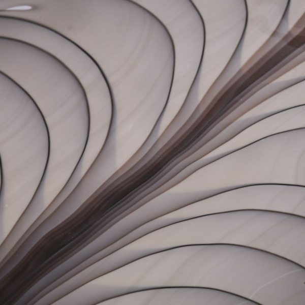 Фруктовница Yalos Murano ANDALUSIA 9 см слоновая кость с черной филигранью 