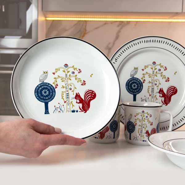 Тарелка десертная Лесная песня 21 см MVM