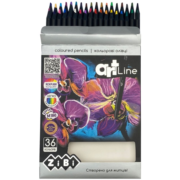 Олівці кольорові 36 кольорів круглий ART Line ZiBi