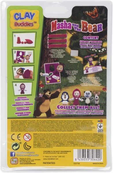 Набір для ліплення Clay Buddies Маша та Ведмідь Маша базовий 306420