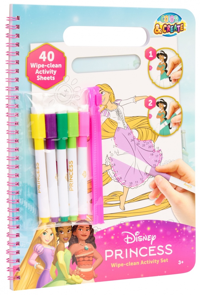 Набор-раскраска Disney со стираемыми маркерами Princess Активити DP252410