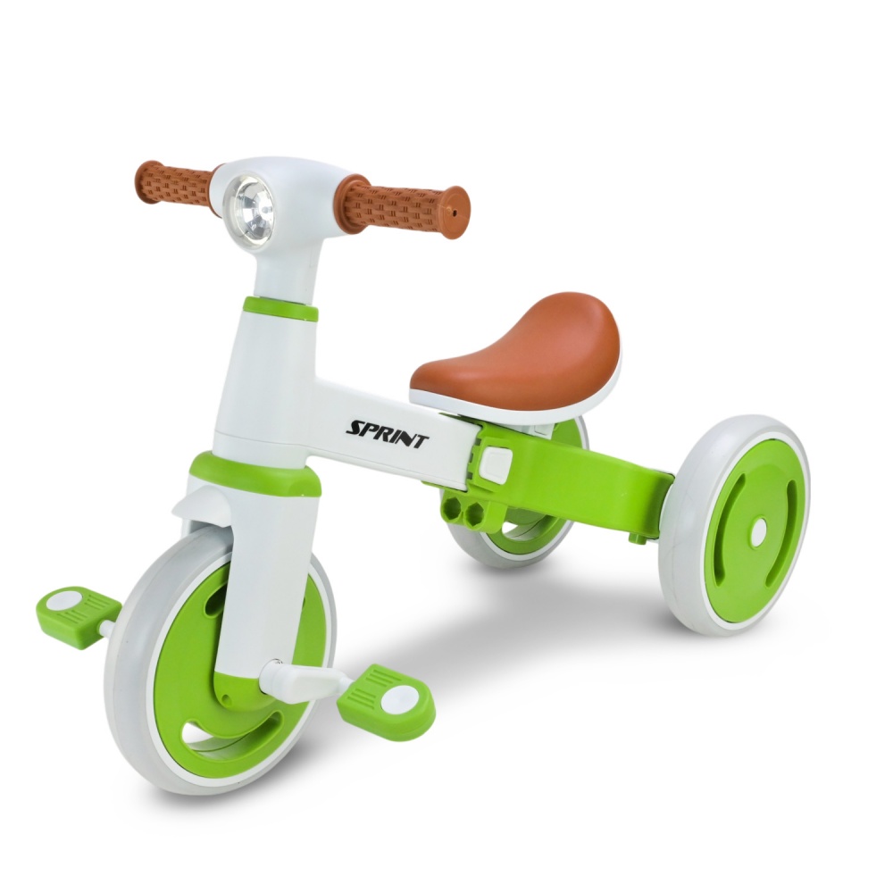 Велосипед трехколесный Shantou с родительской ручкой зеленый TR2605