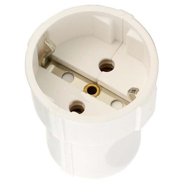 Розетка переносная Lezard 16 А 250 В с заземлением пластик белый