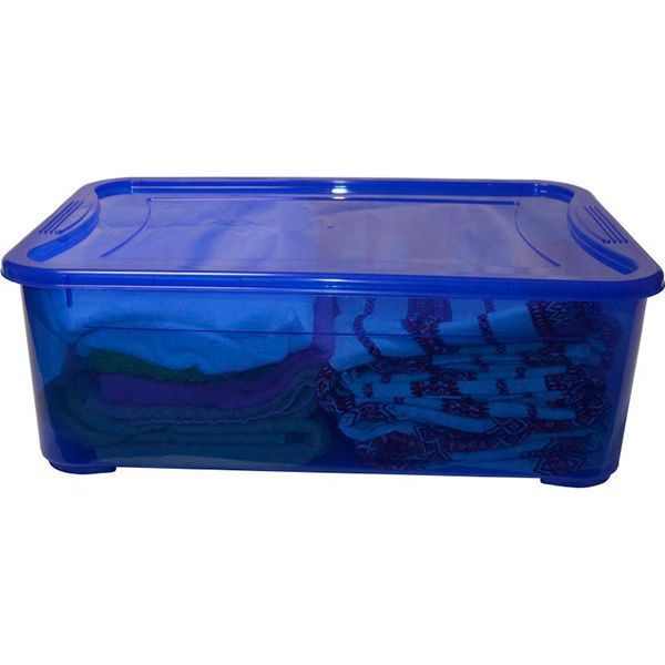 Контейнер пластиковый Ал-Пластик «Easy Box» 31.5 л синий 192x555x390 мм