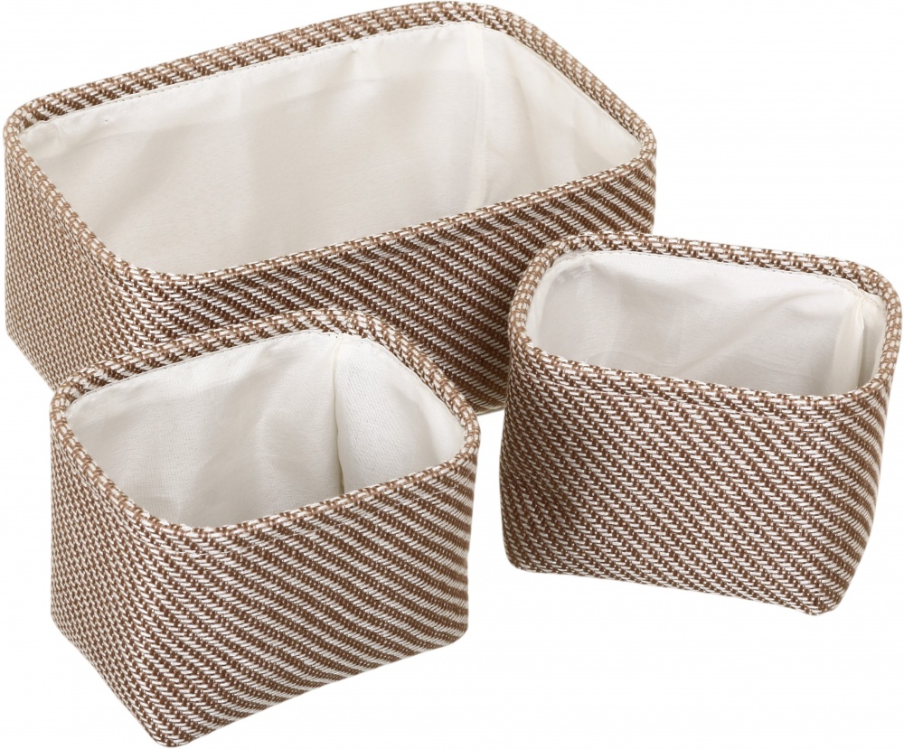 Набор корзин 3 шт. Raffia, беж , 30x20x13cm , 18x14x12cm x 2шт Sensio