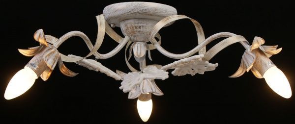 Люстра стельова Arte Lamp A8626PL-3WG Libellula 3x120 Вт E14 біло-золотистий 