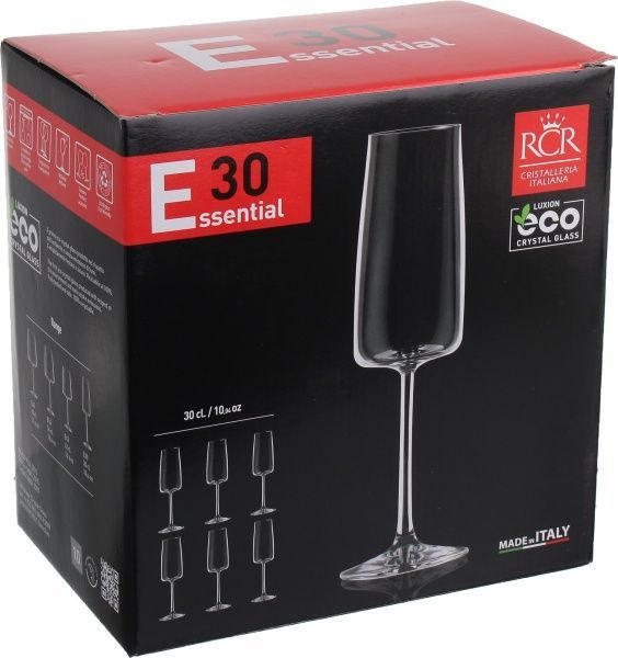 Набор бокалов для шампанского Essential 300 мл 6 шт. RCR 