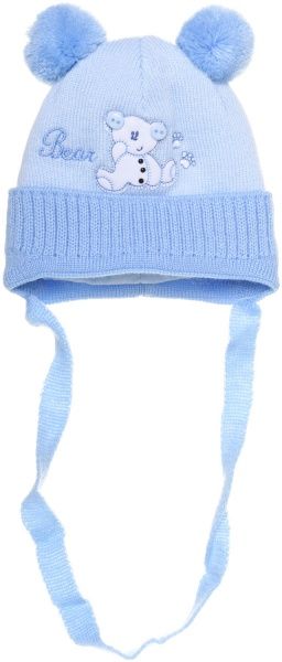 Шапочка детская для мальчика Luna Kids р.36 синий с голубым 2105 