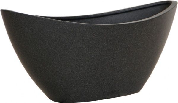 Горщик керамічний Оріана-Запоріжкераміка Човник крошка овальний 2,5 л чорний 