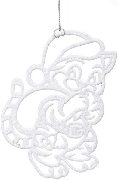 Підвіска Тигрик з мішком 2Д d 12 см білий