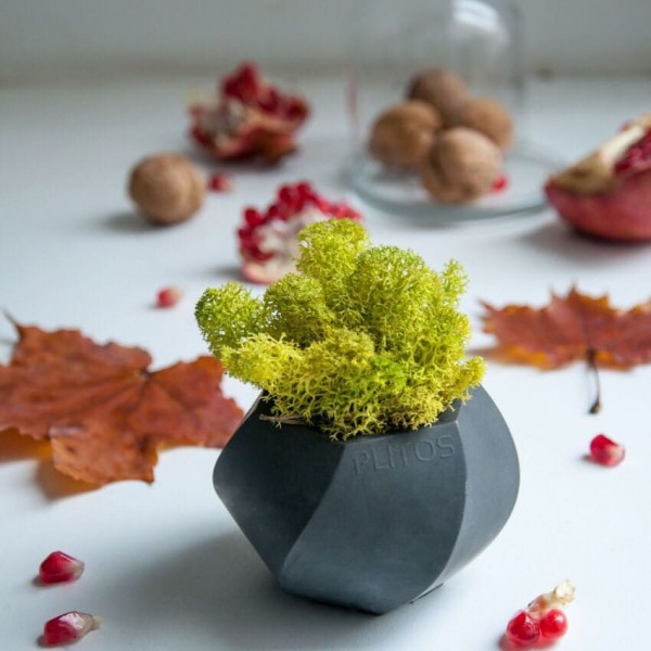 Кашпо декоративне Businkos темно-сірий бетон