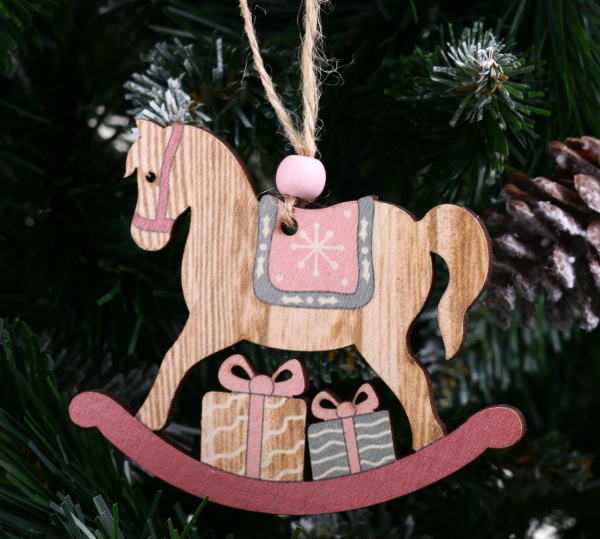 Декорація-підвіска рожева 8х1х10 см DH8047810 