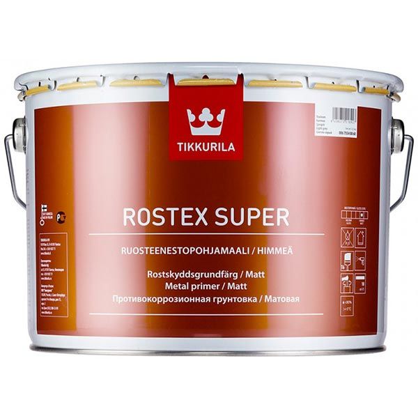 Ґрунтовка TIKKURILA антикорозійна Rostex Super червоно-коричневий мат 3л