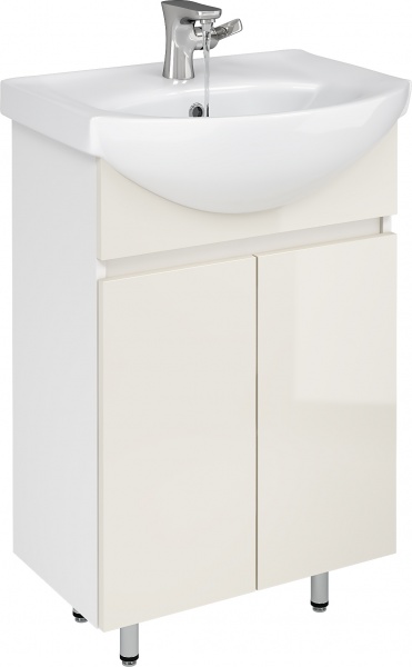 Тумба напольная Грейд Агата 55 бежевая под умывальник Colombo Солас 55