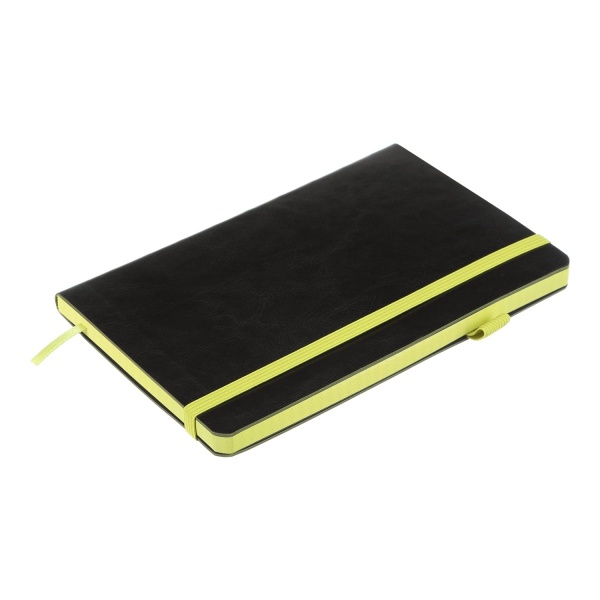 Книга для записей Concept 96 лист. клетка черный с желтым Buromax