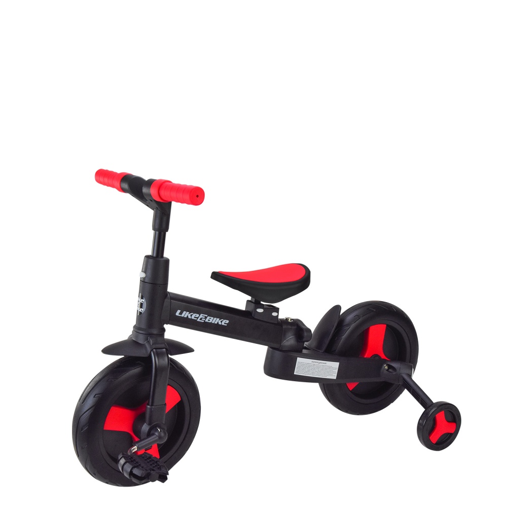 Велосипед детский трехколесный 3в1 красный с черным TB2401 RED