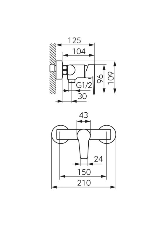 Смеситель для душа Ferro RENNTO хром