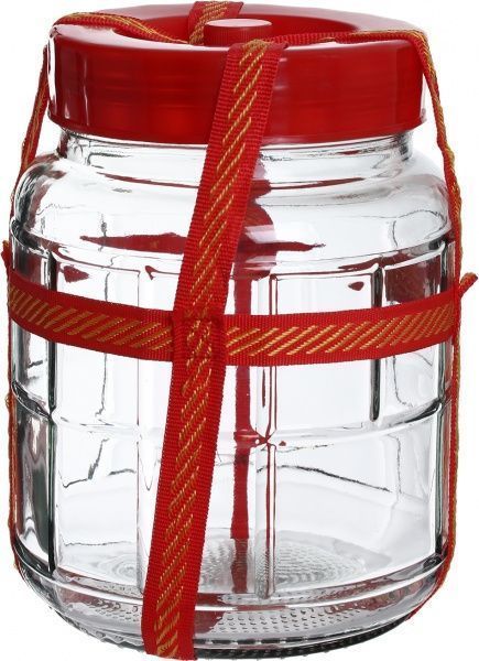 Бутель скляний із кришкою 5 л GL-70/5