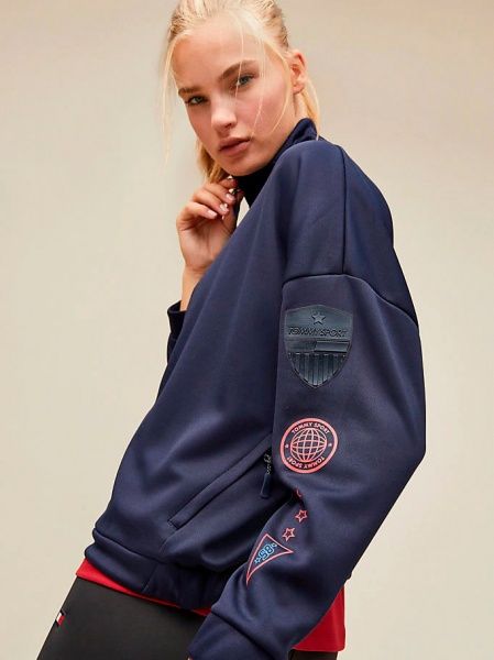Джемпер Tommy Hilfiger DOUBLE KNIT JACKET S10S100369406 р. L темно-синий