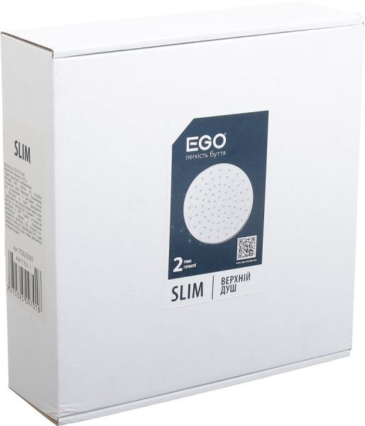 Верхній душ EGO Slim d=22