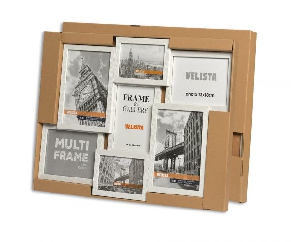 Мультирамка Velista 15W-6003v 10x15/13х18/15x21 см белый 