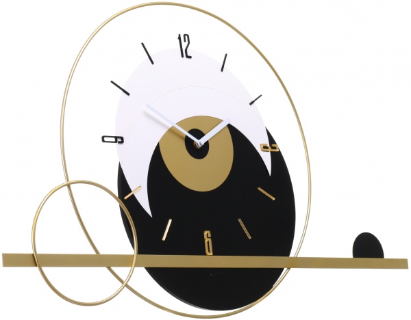 Часы настенные дерево и металл 50 см