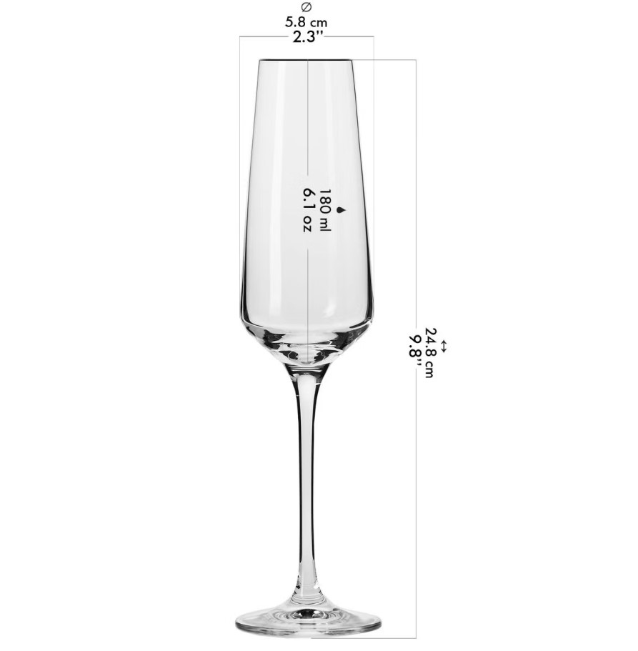 Бокал для шампанского Krosno Avant-Garde Lumi 180 мл 1 шт.