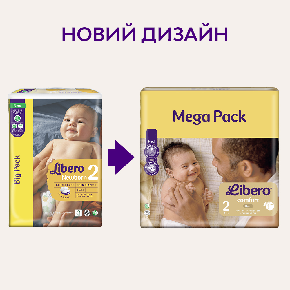 Підгузки Libero Comfort 2 3-6 кг 94 шт.