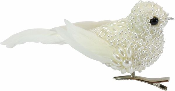 Декоративная фигура Птичка из бусинок 14 см 