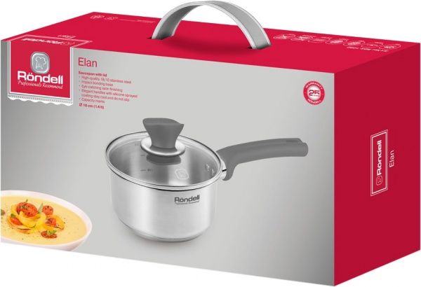 Ківш з кришкою 1,4 л 16 см RDS-1282 Elan Rondell