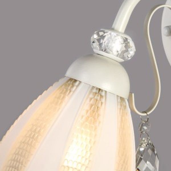 Бра Strotskis Floranse 1x60 Вт E27 білий/прозорий 30155/1 (білий) 